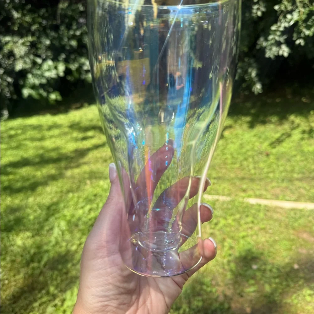 Dragon Glassware Upside Down Beer Glasses‎ The Aura Collection NEW Set Of 2